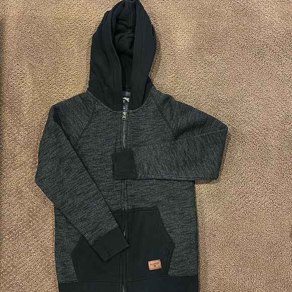 Billabong Boys Dark Grey Hooded Zip-up Sweatshirt - Picture 1 of 7